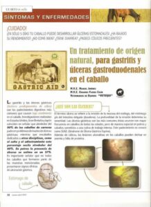 Un tratamiento de origen natural para gastritis y úlceras gastroduodenales en el caballo